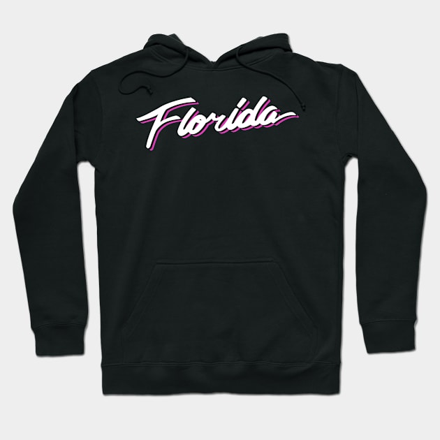 Florida Vice White Hoodie by Fish & Cats Shop